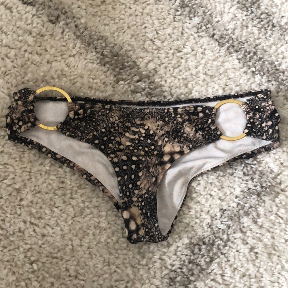 VS low rise “cheeky” animal print swim bottoms
